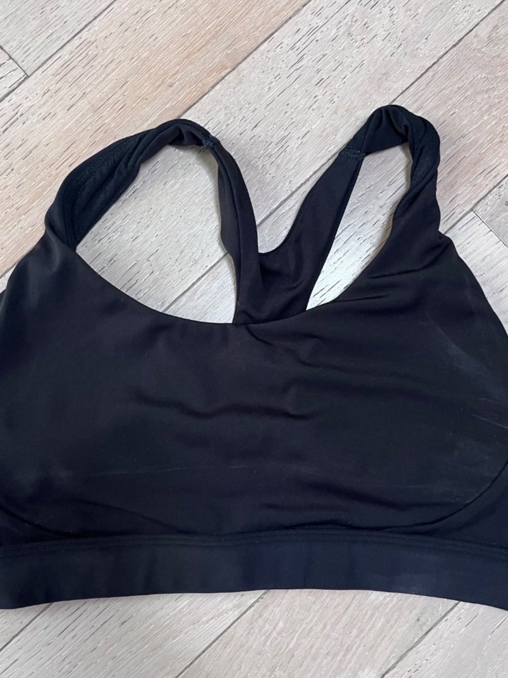 Athleta Sports Bra Womens Small Black Racerback Adjustable Straps Yoga